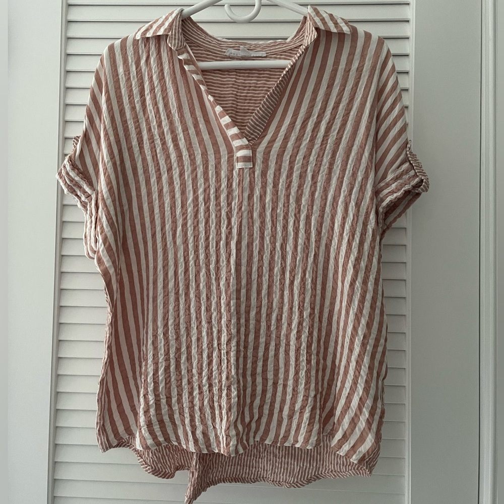 Jane + Delancey Double Gauze Crinkle Cotton Oversized Popover
